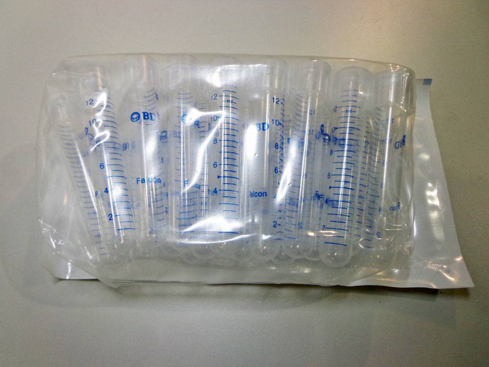 Falcon Round-Bottom Clear Polypropylene Tubes, 352059, 1 packet of 25 pcs.